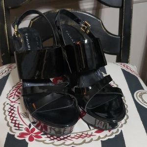 Tahari Black Patton Leather 4" Heels Size 8.5